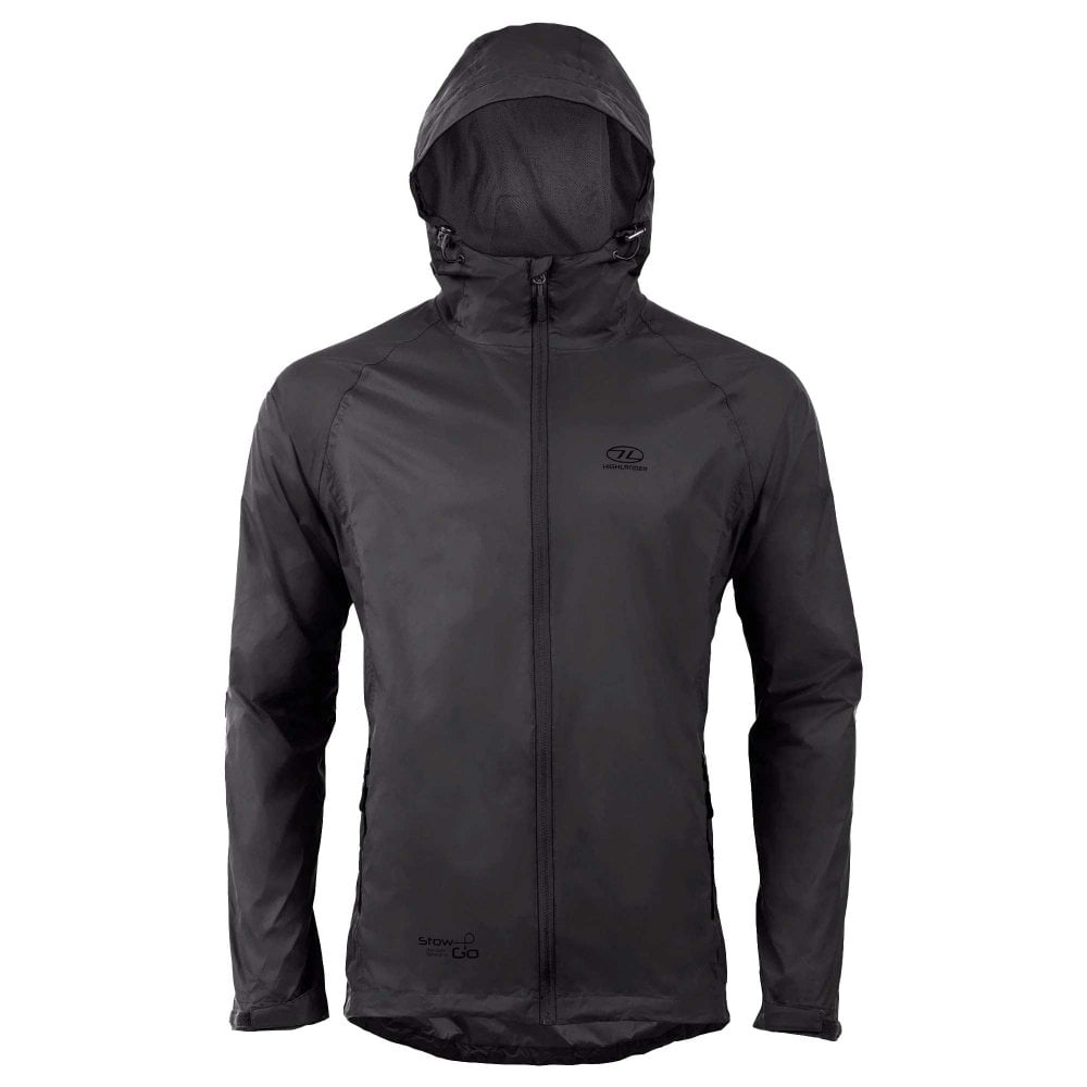 Stow & Go Packaway Waterproof Jacket-Black